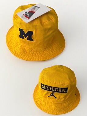 U of M Michigan Michigan Wolverines Jordan Brand Apex Medium Bucket Hat Maize
